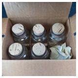 Princess House Crystal Etched Jars with Cork Stopper (Lot of 5)