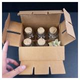 Princess House Crystal Etched Jars with Cork Stopper (Lot of 5)