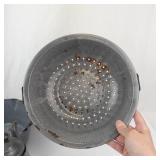 Antique Gray Graniteware Enamelware Set - Pots, Kettle, Colander & Funnel