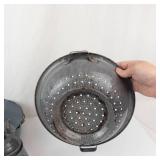 Antique Gray Graniteware Enamelware Set - Pots, Kettle, Colander & Funnel