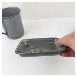 Crackle-Glaze Ceramic Tea Set with Teapot, Mugs, Bowls & Tray