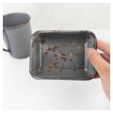 Crackle-Glaze Ceramic Tea Set with Teapot, Mugs, Bowls & Tray