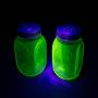 Vintage Uranium Vaseline Glass Salt & Pepper Shaker Set (Lot of 2)