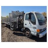 2000 GMC W3500 flatbed Lawn Truck with Debris Handler