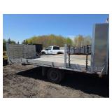 2000 GMC W3500 flatbed Lawn Truck with Debris Handler