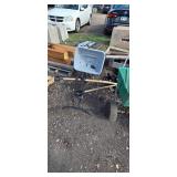 Mixed lot of Push Spreaders and wheel barrow