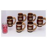 Six Vintage Grain Belt Siesta Ware Mugs