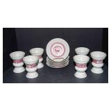 Vintage Rastal – “Rüdesheim Rhein Anno 1860” Goblet & Plate Set (12 Pc)