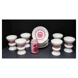 Vintage Rastal – “Rüdesheim Rhein Anno 1860” Goblet & Plate Set (12 Pc)