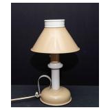 Small Cream Toleware Table Lamp – 12”H