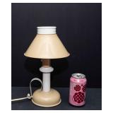 Small Cream Toleware Table Lamp – 12”H