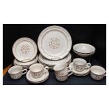 Covington Edition Stoneware “Idlewild” Place Setting for 6 – Vintage Dinnerware Set
