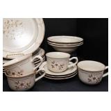 Covington Edition Stoneware “Idlewild” Place Setting for 6 – Vintage Dinnerware Set