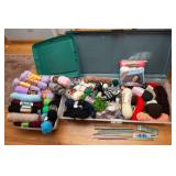 Assorted Yarn & Knitting Needles