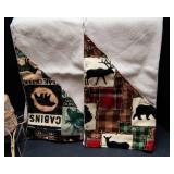 Cabin Themed Set – Birch Tea Light Candle Holders & Cotton Dish Towels