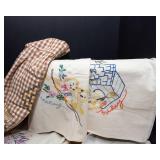 Vintage Embroidered Linens – Assorted Set