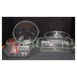 Assorted Glass Baking Dishes & 2-Cup Glass Measuring Cup Lot