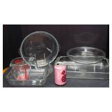 Assorted Glass Baking Dishes & 2-Cup Glass Measuring Cup Lot