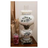 Vintage Hurricane Lamp – 19” Tall