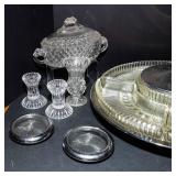Assorted Cut Glass Items – Decorative Crystal Style Lot
