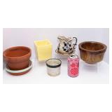 Assorted Planter Lot – Ceramic, Stoneware & Terracotta (Set of 5)