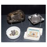 Assorted Vintage Ashtrays – 4 Piece Lot