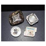 Assorted Vintage Ashtrays – 4 Piece Lot
