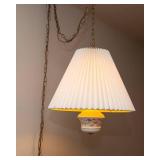 Floral Plug In Swag Lamp