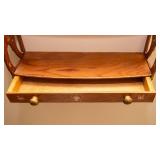 Small Vintage Wooden Wall Shelf – 17” W x 16” H