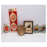 Set of Gold Oval Frames – Pressed Flowers & Butterfly Botanical Decor
