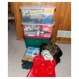 Christmas Decor Mystery Lot - Storage Totes Included!