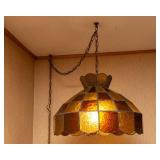 Vintage Tiffany-Style Retro Plug-In Swag Lamp