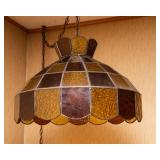 Vintage Tiffany-Style Retro Plug-In Swag Lamp