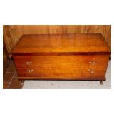 Mid-Century Cedar Storage Chest – 46.5” W – Includes Key