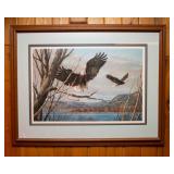 John S. Wilson Framed Signed & Numbered Print – “Two Eagles” (508/950, 36” x 28”)