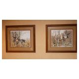 Chris B. Christianson Framed Wildlife Prints – “Summer’s End” Wood Ducks & Mallards (Signed & Numbered, 30.5” x 27.5”)