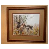 Chris B. Christianson Framed Wildlife Prints – “Summer’s End” Wood Ducks & Mallards (Signed & Numbered, 30.5” x 27.5”)