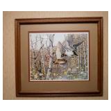 Chris B. Christianson Framed Wildlife Prints – “Summer’s End” Wood Ducks & Mallards (Signed & Numbered, 30.5” x 27.5”)