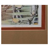 Chris B. Christianson Framed Wildlife Prints – “Summer’s End” Wood Ducks & Mallards (Signed & Numbered, 30.5” x 27.5”)