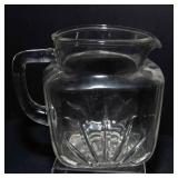 Federal Sunrise Starburst Square Pitcher & Vintage Tang Pitcher – Retro Glassware Set