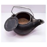 Vintage Cast Iron Kettle & Match Holder Set – Rustic Hearth Decor