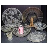 Variety Of Cut Glass Serving Ware