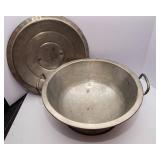 Vintage Bread Dough Rising Bowl with Lid – Metal (16.5” Diameter)