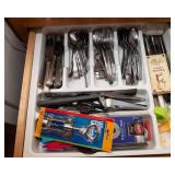 Full Kitchen Drawer Lot – Silverware & Assorted Kitchen Utensils