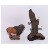 Nature Resin Figurines Lot – Buffalo & Eagles (Set of 2)