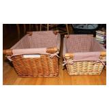 Set of 2 Wicker Nesting Baskets