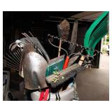 Assorted Yard & Garage Tool Lot – Shovels, Broom, Ratchet Straps & More