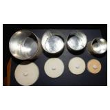 Set of 4 Vintage Cherry Tins