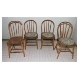 Set of 4 Wooden Chairs – 2 Matching Pairs