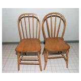 Set of 4 Wooden Chairs – 2 Matching Pairs